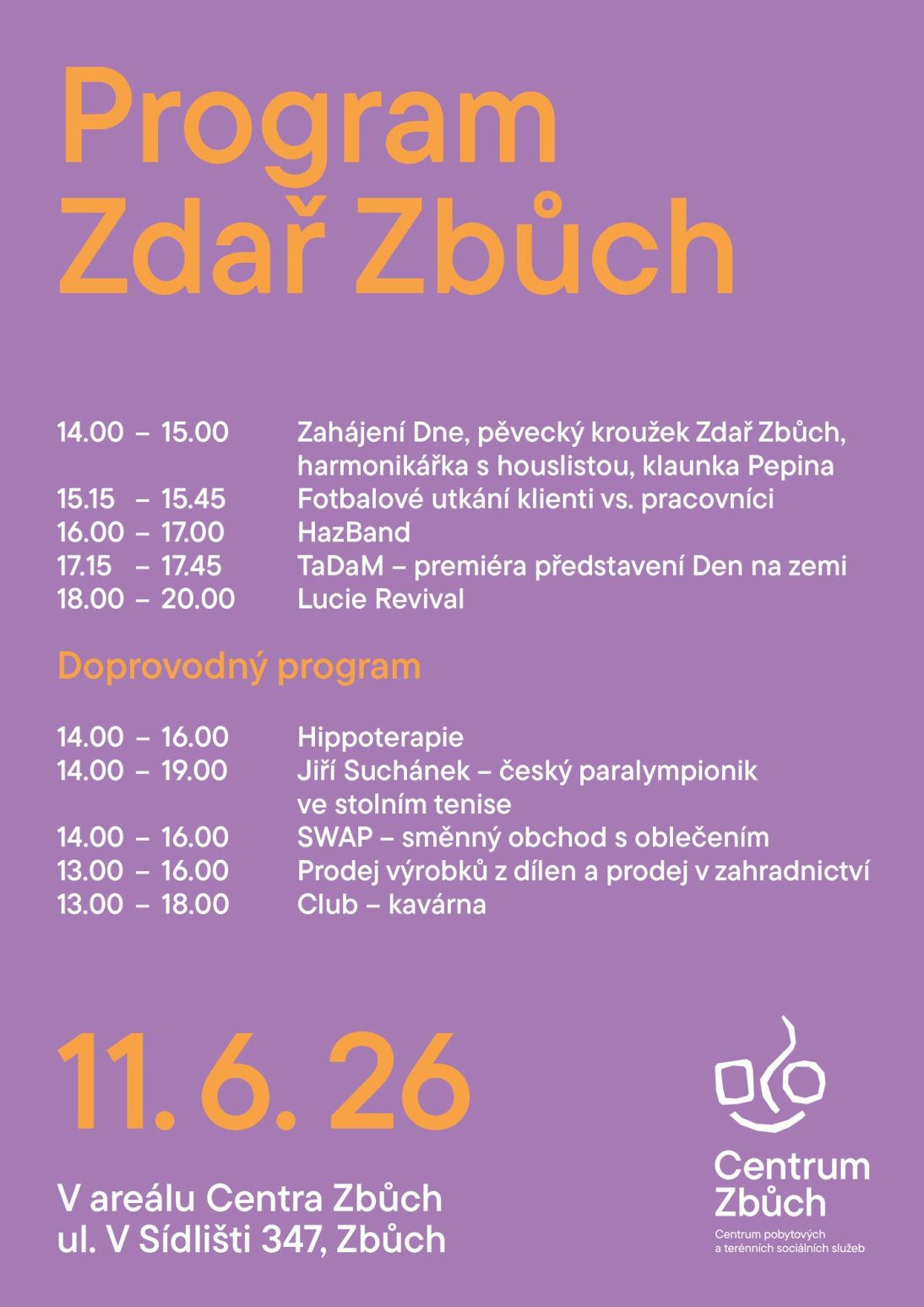 Den s námi_Zdař Zbůch - program Den s námi_Zdař Zbůch - program